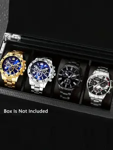 Men's watch set with high-end feel, men's business watch, men's gift watch, four piece set, Fashion watch set