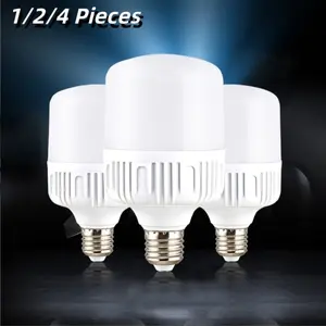1/2/4-Pack LED Bulbs, 6500K White Light – E27 Screw-Base Energy-Saving Bulbs – High-Power, Indoor/Outdoor General-Purpose Lighting Bulbs
