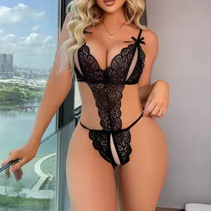 Rabbit Barbie Push-Up Lingerie Nightwear Hollow Out Backless Bodysuit Sexy Temptation Uniform Set Womenswear