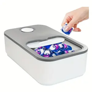 PrimPick Laundry capsule containers with sliding LIDS, laundry room containers, laundry capsule storage containers are very suitable for laundry powder containers
