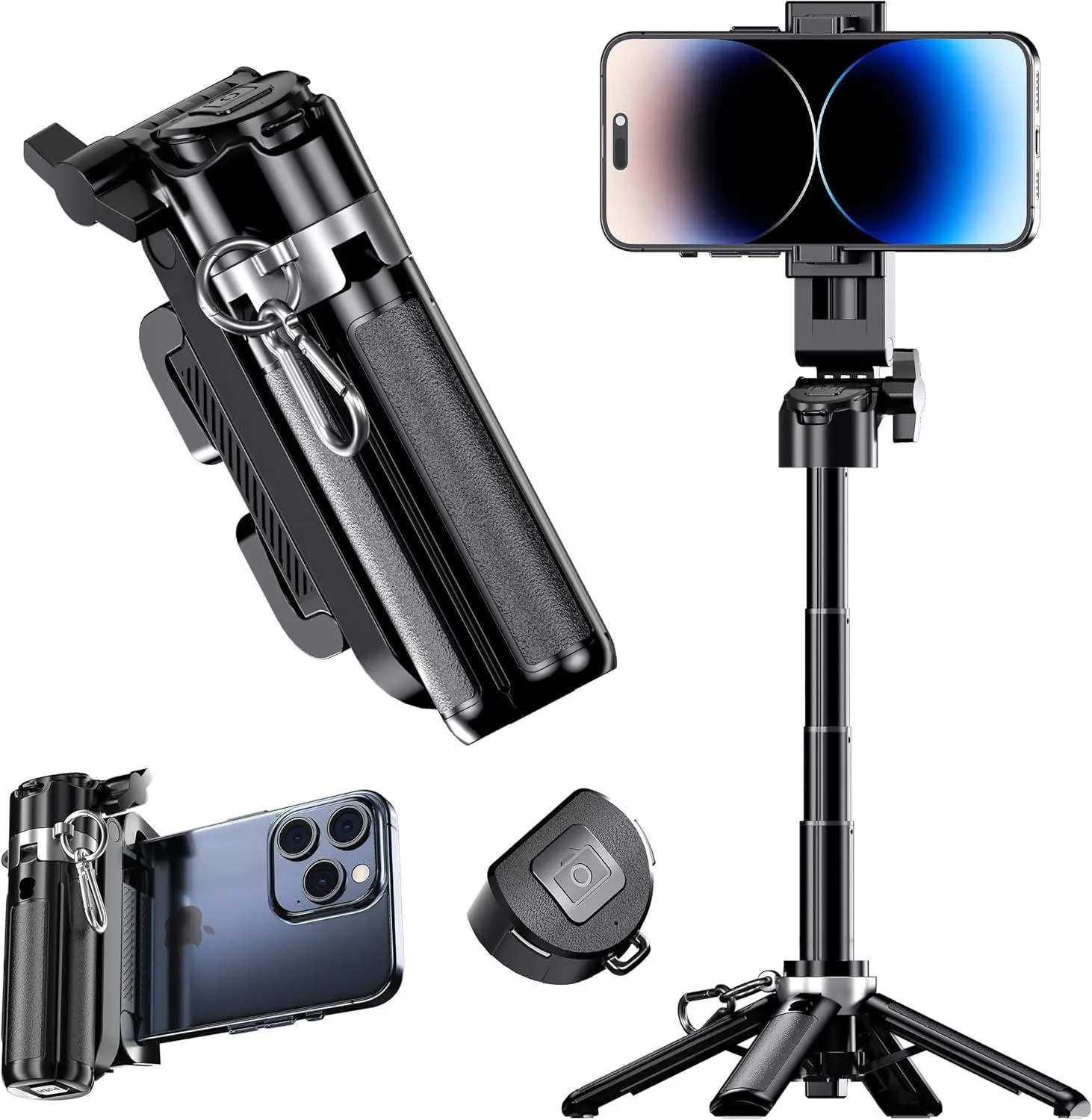 NEW 4 IN 1 MULTIFUNCTIONAL MINI SELFIES STICK with 360⁰ROTATION