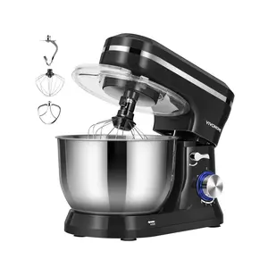 VIVOHOME 4.75 Quart Stand Mixer 8 Speed Electric Food Mixer with Beater Dough Hook Wire Whip & Egg Separator for Baking Cake Bread Durable Stainless Steel Design 380W Motor