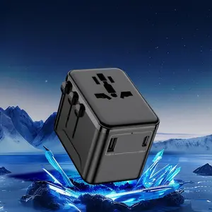 Multi-functional Charging Adapter Plug, Multipurpose Charging Adapter Plug for 224+ Countries, Suitable for Convenient Travel in Countries Such As the United States, United Kingdom, European Union, Australia