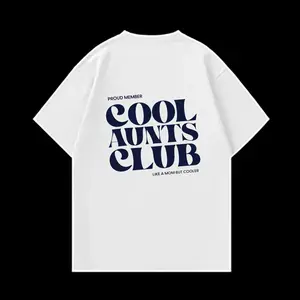 Cool Auntie Club element front and back printed Women's spring and summer clothes pure soft fit round neck T-shirt tops women oversized tshirt