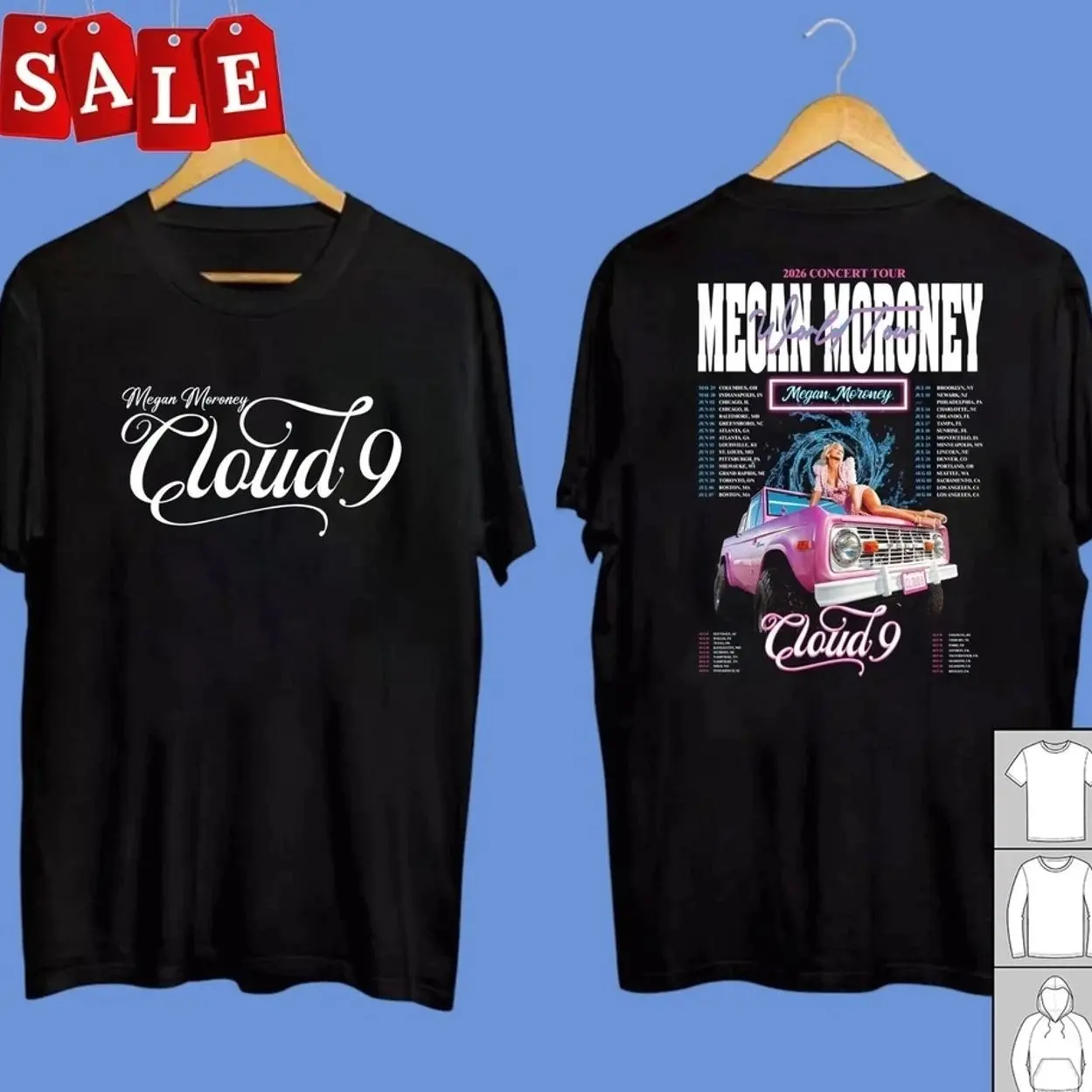 Vintage Black Cloud #9 Two Sided T-shirt S-5XL V6Z