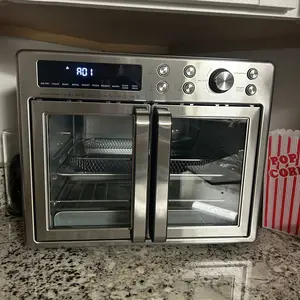 [2026 Kitchen Hack] Midea Flexify French Door Air Fryer Toaster Oven Combo 26.4 QT, Extra Large Countertop Air Fryer Oven 10-in-1 Combo 25% Faster Cooking & 90% Less Oil, Elegant Design Convection Fan, Gift of the Season