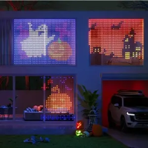 2m/3m USB Smart Curtain Lights, DIY Text & Pattern, Music - Synchronized, for Party Curtains and Bedroom Decoration