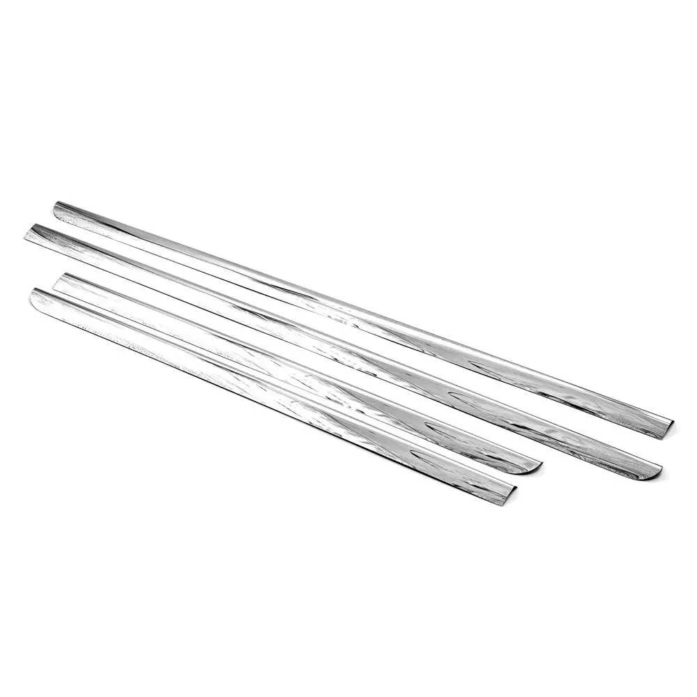 304 Polished Stainless Steel Tape-On Window Molding Sill Overlay Deco Compatible With 2007-2014 Tahoe