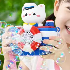 Cartoon Camera Bubbles Machine Automatic Outdoor Handheld Porous Bubbles Blower Rechargeable Bubbles Maker Luminous Party Toy Gifts
