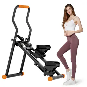 SogesPower Climber Machine with Multi-Level Height Adjustment Digital Display 3-Level Armrest Support Foldable Design Thickened Steel Tube Home Gym Equipment Home Workout Equipment