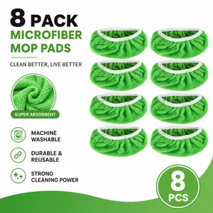Ultimate Value 8-Pack Washable Mop Pads Compatible with Sweeper, Eco-Friendly Reusable Microfiber Wet Dry Mopping Cloths Refill for Floor Cleaning, Stop Buying Disposables Household Hack tiktokshopspringglowup