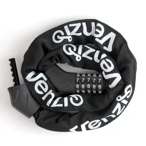 Venzio 3FT Heavy Duty Bike Chain Lock, 6mm Steel with 5-Digit Resettable Combination Lock, Zinc Alloy Core, Scratch-Proof Cover, Anti-Theft Lock for Bicycle, Scooter, E-Bike, Fence, Door