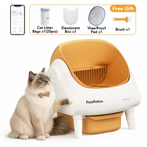 PawPetica Self-Cleaning Cat Litter Box, Automatic Cat Litter Box with APP Control, Safety Sensors, Odor Contral & Health Monitoring