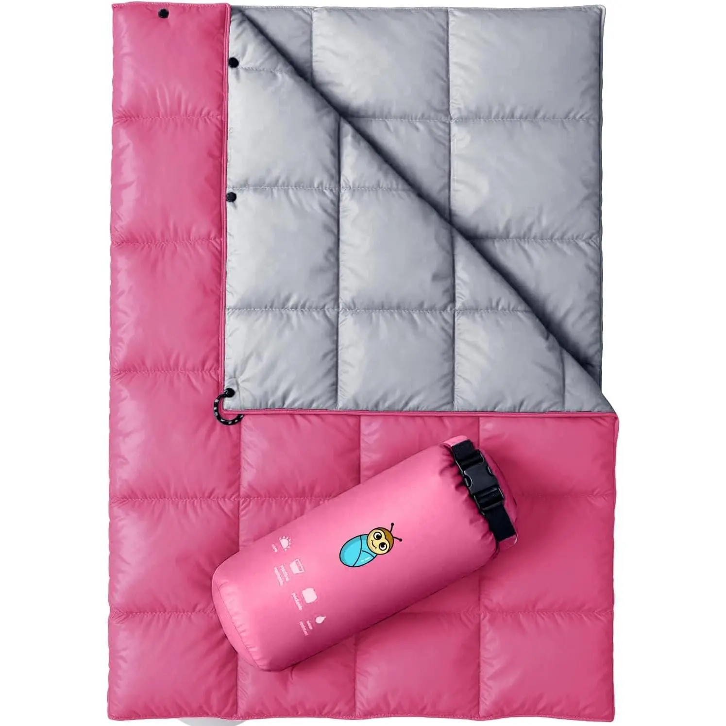 Puffy Blanket for Cold Weather - Down Camping Blanket with Sustainable Insulation, Lightweight & Warm Outdoor Camping Quilt, Water-Resistant, Compact & Packable