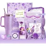 15PCS Care Package with Luxury Flannel Blanket and 40 oz Tumbler, 15PCS Birthday Gifts for Women, Relaxing Spa Gifts Baskets for Her, Valentines, Mothers Day, Christmas Women's Gift for Mom, Wife, Friends