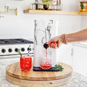 Bebly Box Drink Dispenser and Wine Dispenser | Marble Design | Insulated - No Sweating - No Watered Down Drinks - Simple - Stylish - Mess Free Beverage Dispenser | Includes Freezable, Reusable 3L Bag