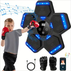 Smart Wireless Boxing Machine With Boxing Gloves & LED - Normal/Upgraded Version - Electronic Wall Mount Home Musical Boxing Target Exerciser - For Fitness Enthusiasts & Boxing Training - Perfect Gift for Sports Lovers