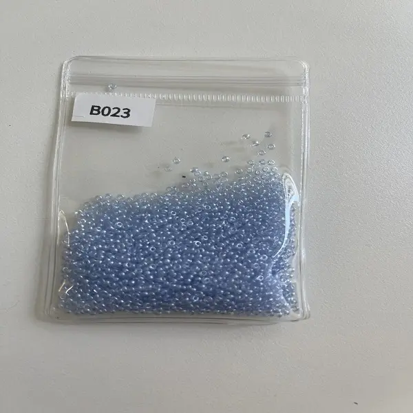 B023 Glass Beads for Bracelets - Light Blue Transparent Beads for Jewelry Making and Crafting Projects