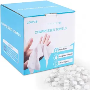 200 PCS Compressed Towel, Disposable Thicker Portable Towels, Camping Wet Compressed Hand Towel for Travel Camping Home Grooming