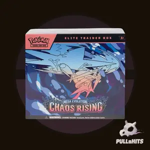 Mega Evolution Chaos Rising Elite Trainer Box ETB — 9 Packs & Promo — Pokemon Trading Card Game TCG