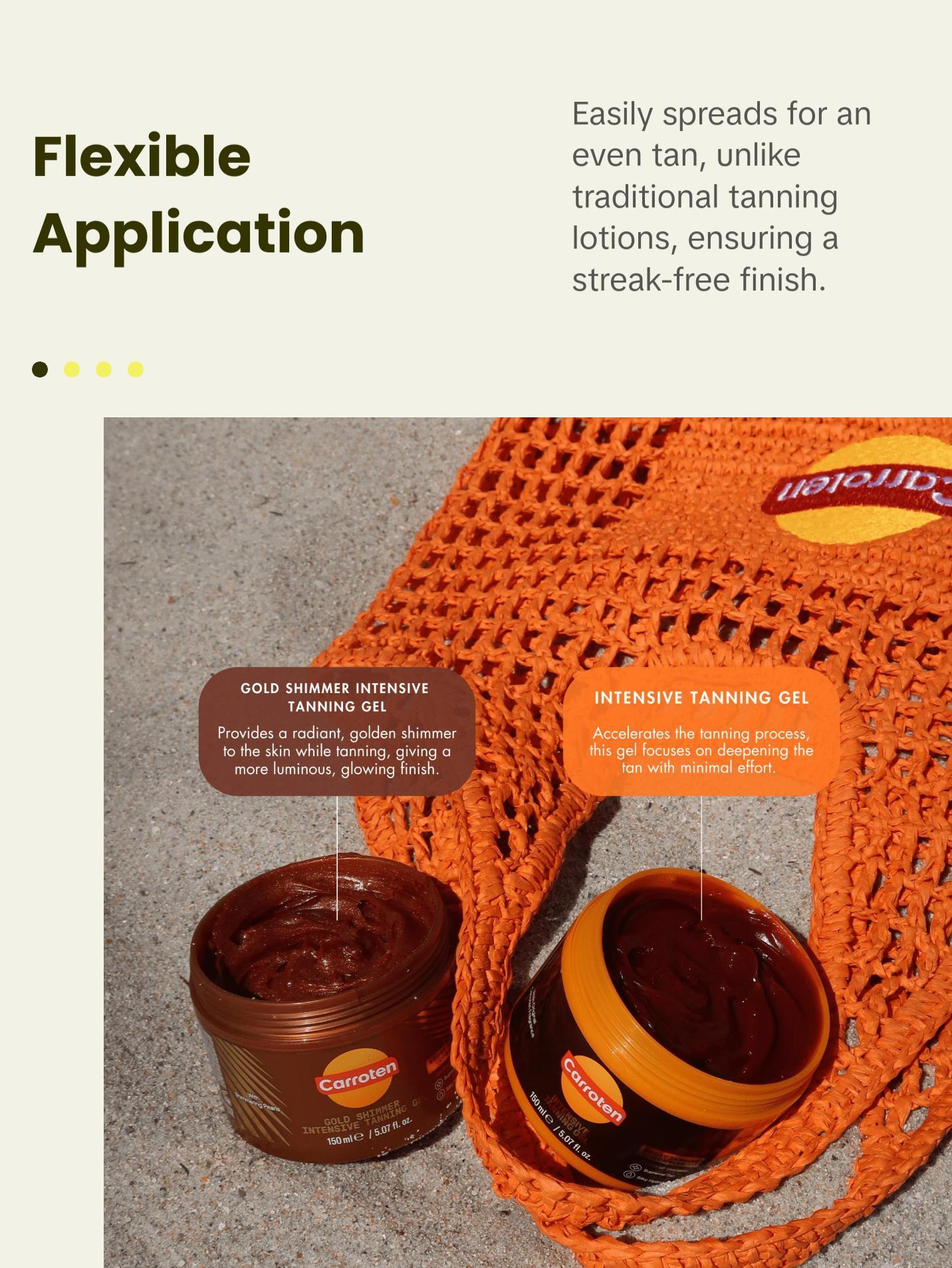 Carroten Intensive Browning Gel - Fast Tan Accelerator with Carrot & Coconut Oil - Water-Resistant, Non-Greasy Tanning Balm - Enriched with Vitamin A & E - Made in Greece, 5.1 fl oz Carroten Intensive Browning Gel - Fast Tan Accelerator with Carrot & Coconut Oil - Water-Resistant, Non-Greasy Tanning Balm - Enriched with Vitamin A & E - Made in Greece, 5.1 fl oz