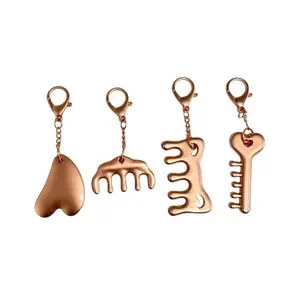 Mini Meridian Massage Comb, Portable Keychain, Head, Shoulder and Neck Clearing Scraping Comb, Multi functional Massage Comb, Health and Beauty Tool Comb