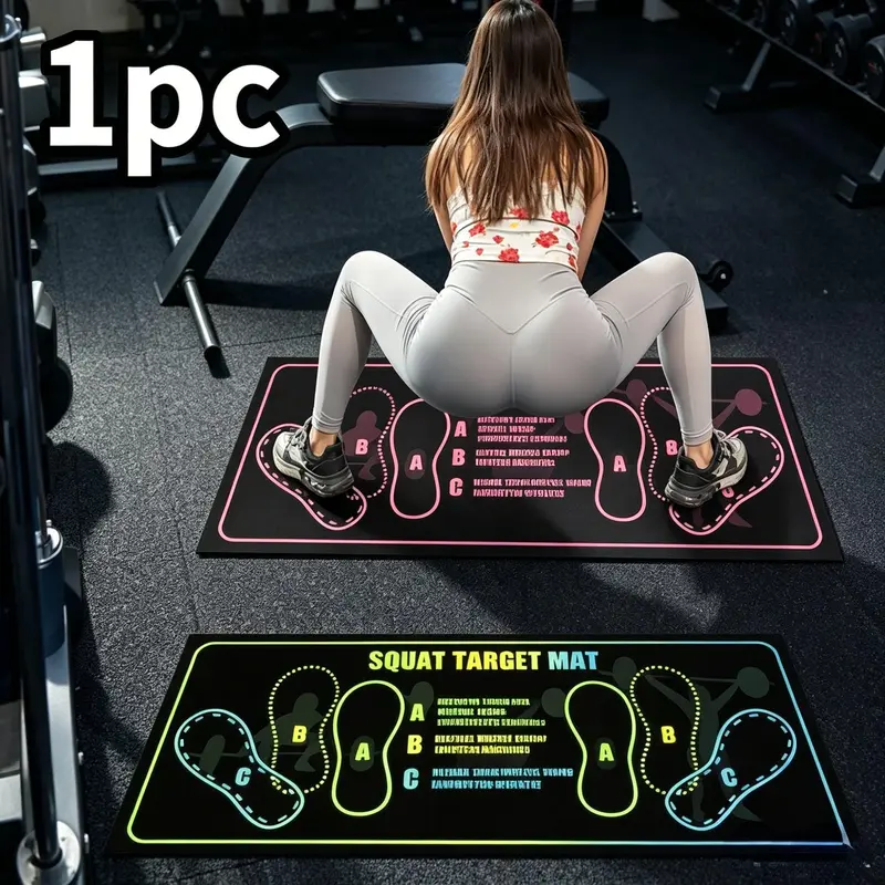Anti-Slip Squat Training Mat Set, Durable Gym Floor Mats for Home & Gym Use, Home Gym Accessory, Fitness Workout Accessories