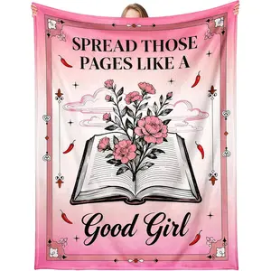 1pc Dark romance themed women's blanket, a fun blanket suitable for female readers who enjoy stimulating books, bookworms, and lovers of exciting love stories based on books, Soft Blanket