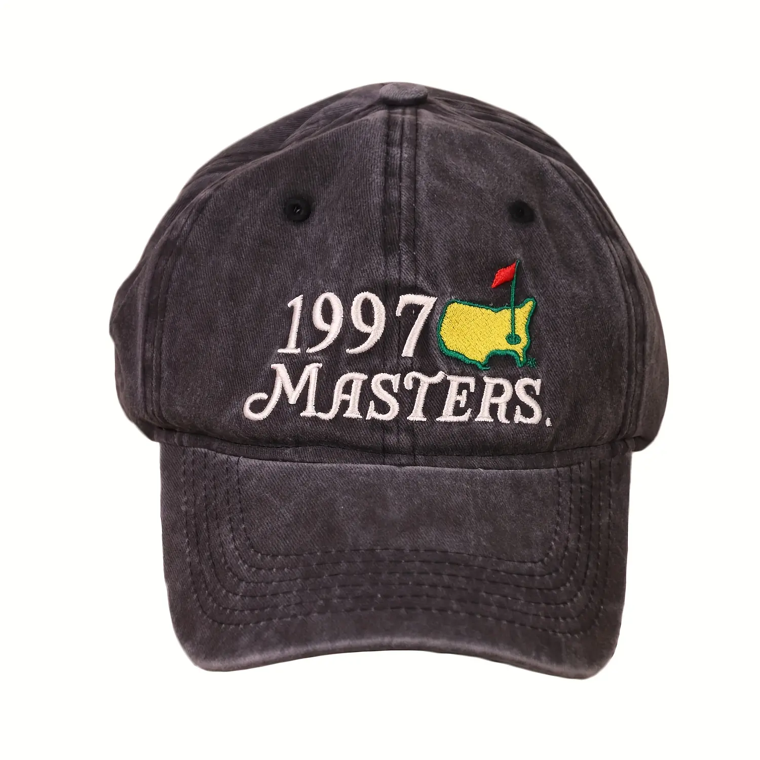 1997 Augusta National Masters Tournament Baseball Cap Washed Denim Hats Vintage 1997 Strapback Dad Hat, Retro Adjustable Trucker Hat Soft Caps For Outdoor, Daily All-match Hat