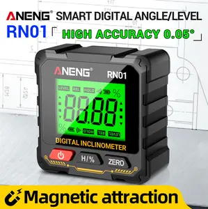 ANENG RN01 Smart Digital Inclinometer, Magnetic Base, 360° Angle/Level/Slope Tester, Mini Laser Level, Precision Measuring Tool for Woodworking, Metalworking, Home Repair