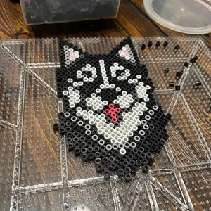 Perler bead custom dog portraits