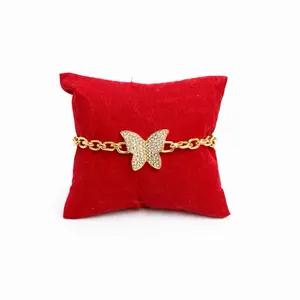 Iced Butterfly Link Bracelet 8inch