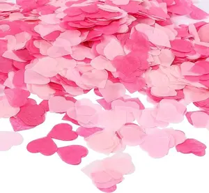 Valentine's Day 1 Inch Heart Paper Confetti Tissue Confetti 6000 Pieces Confetti Party Table Decorations for Balloon, Wedding, Holiday, Birthday