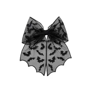 Bat Lace Hair Bow