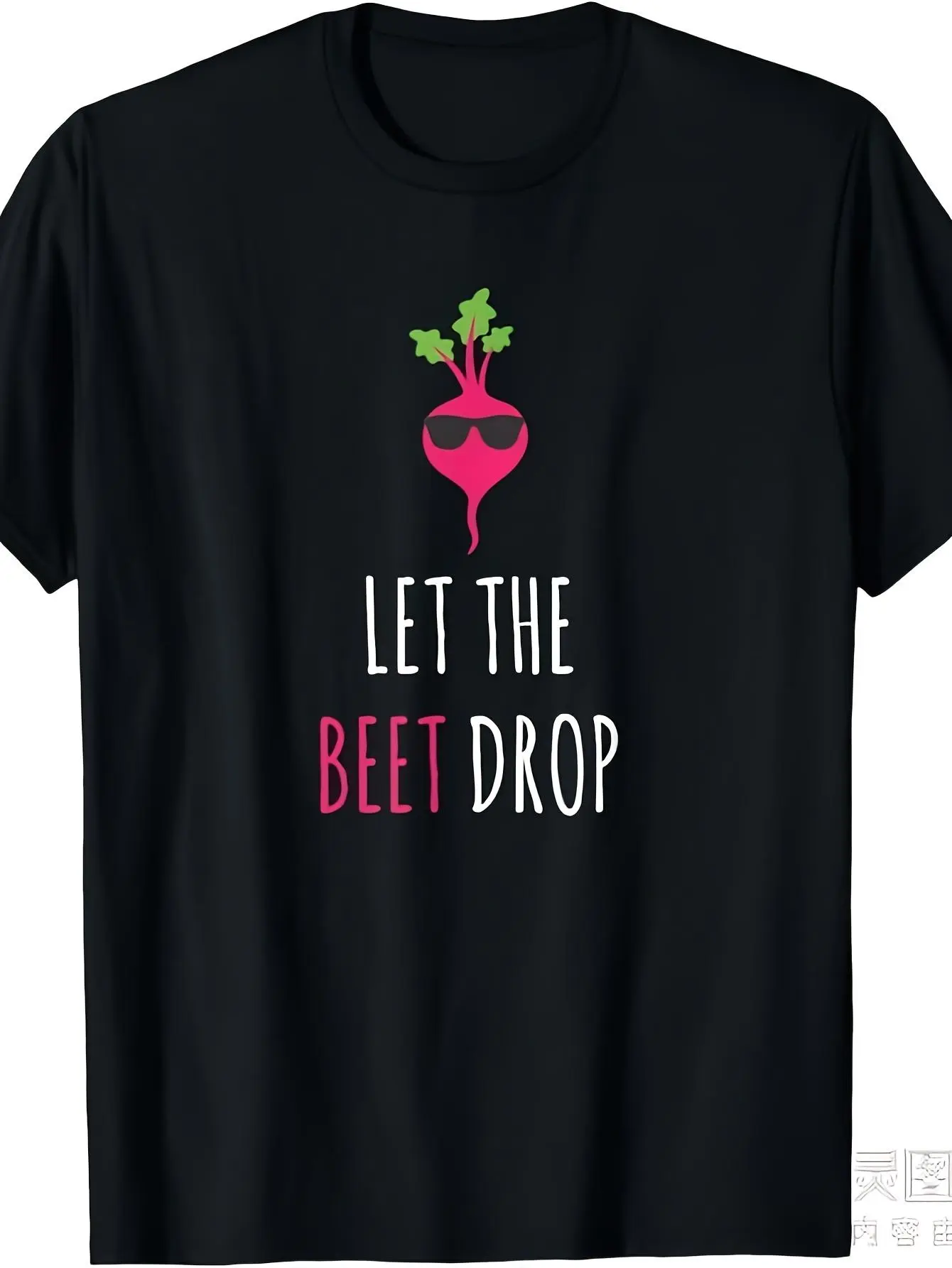Let The Beet Drop Novelty T-Shirt - Heavyweight Pure Retro Beetroot Graphic Tee Unisex Adult Casual Shirt for Men Funny Vegetable-Themed Apparel 2026 Summer Short-Sleeved Printed T-Shirt