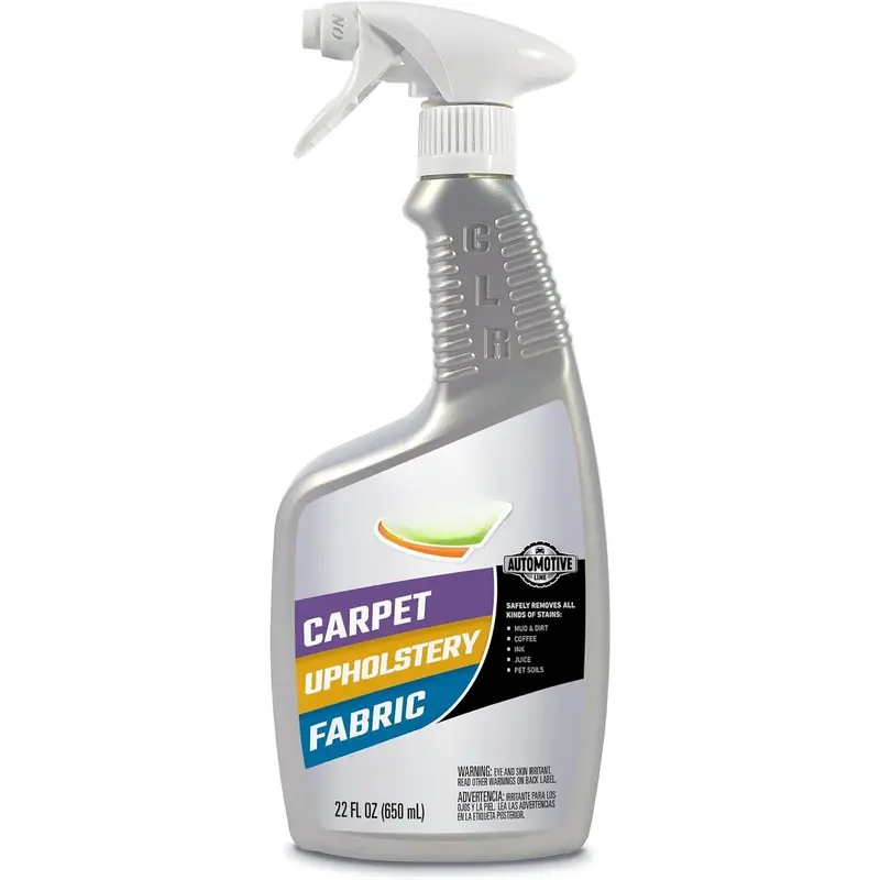 Brands Automotive Carpet, Upholstery & Fabric Cleaner, 22 oz. Spray Bottle, Fast-Acting Stain Remover, Cleans Mud, Coffee, Ink,  and More, Automotive Carpet and Upholstery Cleaner