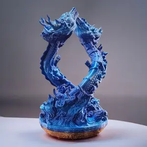 3D Printed Dancing Dragon Incense Burner - Home Decor