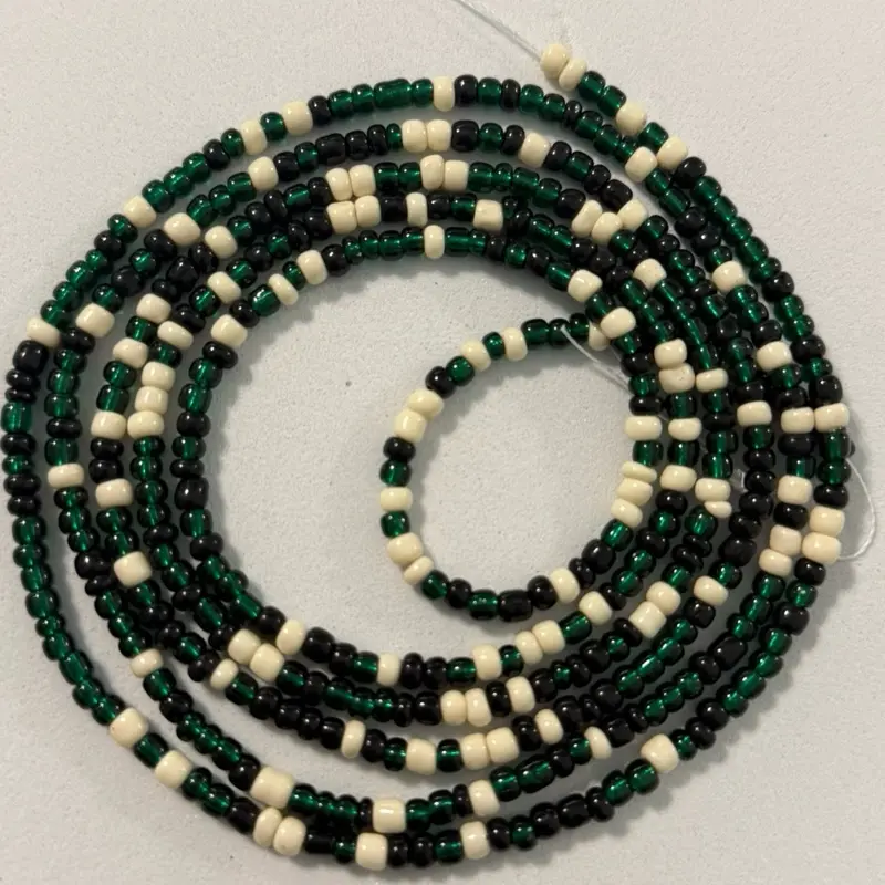 Emerald Night tie on Waist Beads Emerald Night tie on Waist Beads