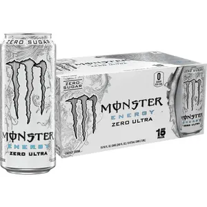 Monster Energy 0 Ultra Sugar-Free Sport Energy Beverage, 16 oz | Pack of 15 Monster Energy 0 Ultra Sugar-Free Sport Energy Beverage, 16 oz | Pack of 15