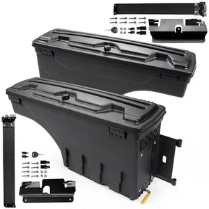 2* Truck Bed Storage Tool Box Fit For 07-19 Chevy Silverado GMC Sierra 1500