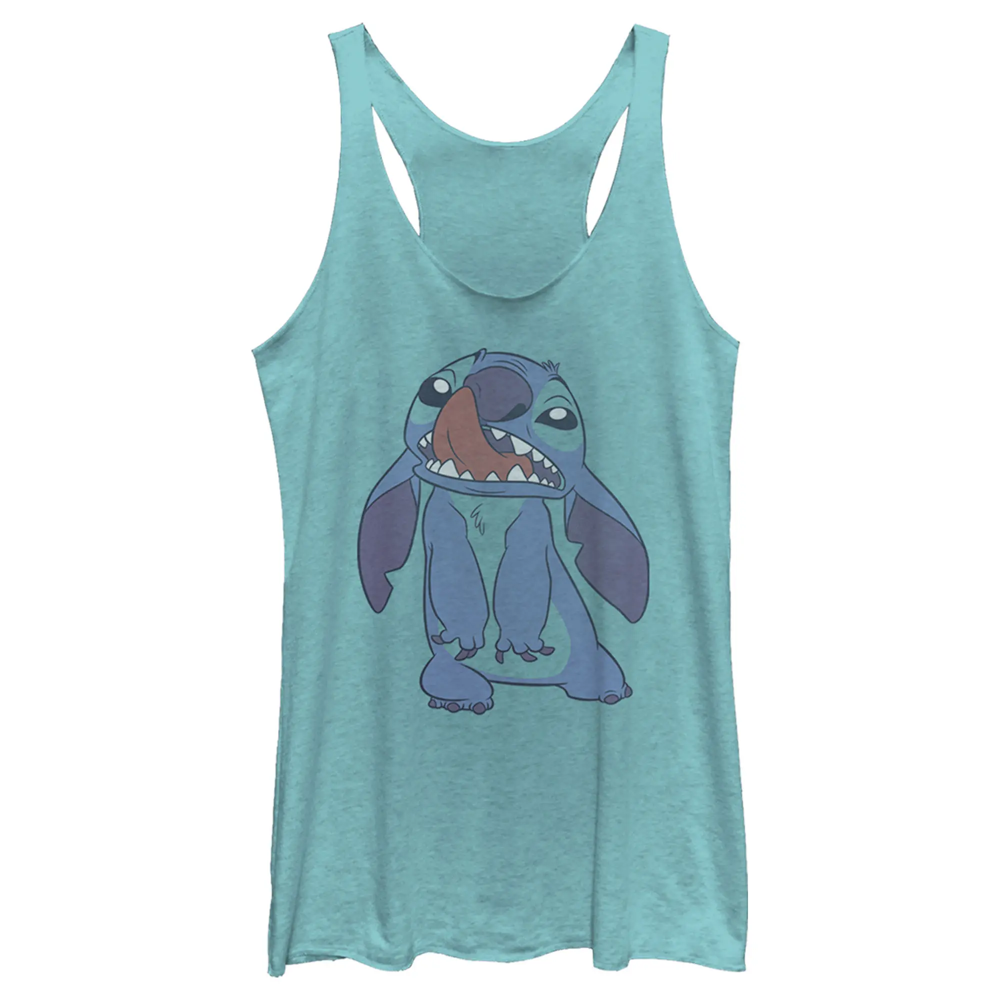 Women's Lilo & Stitch Tongue Out Stitch Racerback Tank Top Women's Lilo & Stitch Tongue Out Stitch Racerback Tank Top
