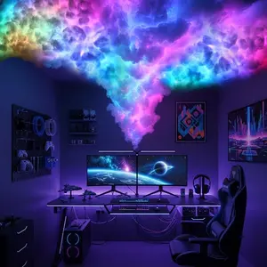 3D Thundercloud LED Light Cotton Lightning Cloud Colorful Atmosphere Night Light, DIY Creative Cloud Lights Gaming Room Garage Club Bar dj Party Light,