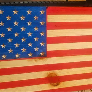 wooden American Flag