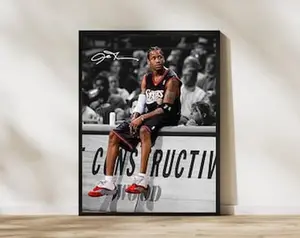 Allen Iverson 76ers Poster: NBA Basketball Art Print (Digital Download)
