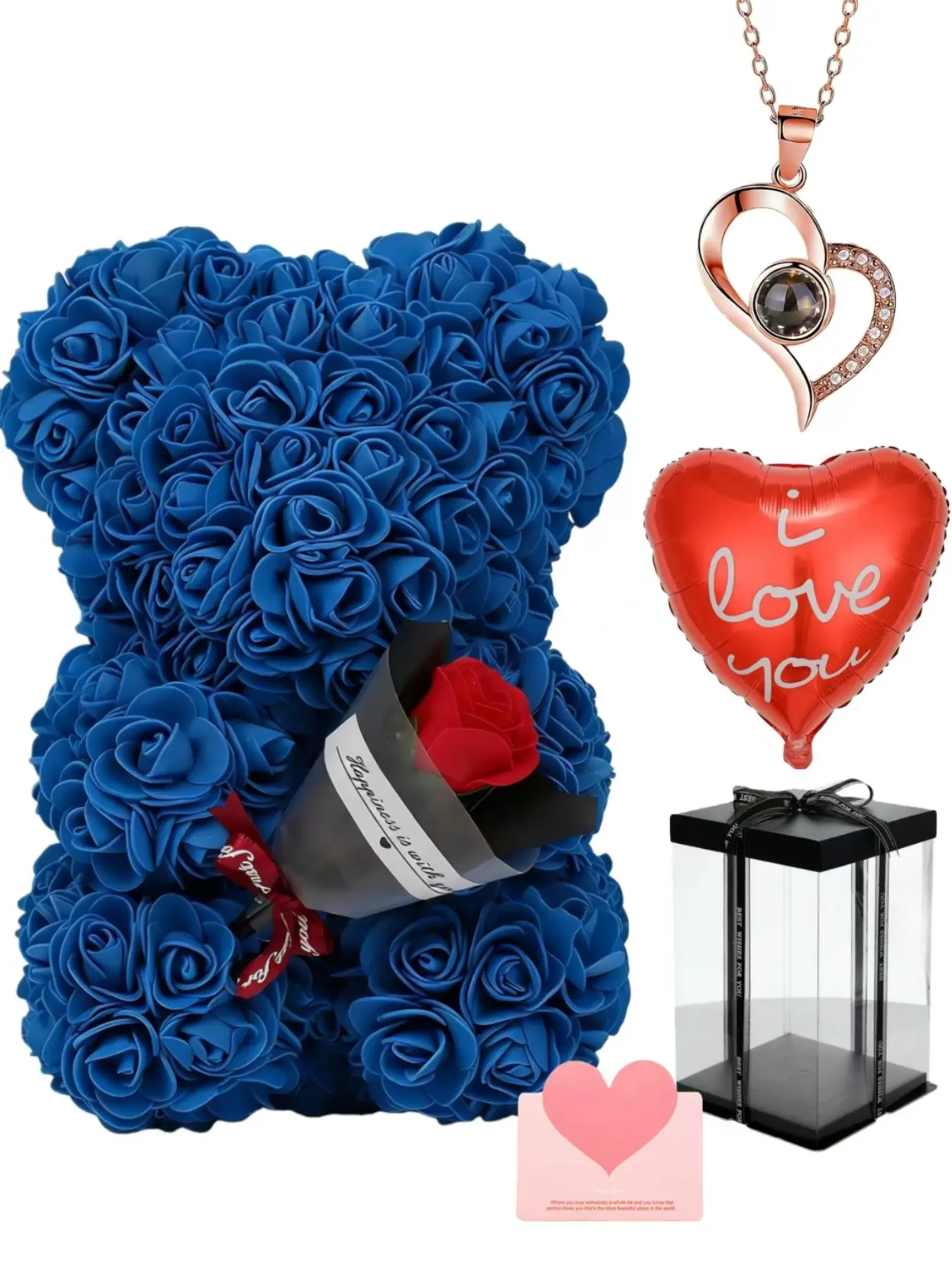 Handmade Romantic Anniversary Gift, Wedding Party Decoration, Eternal Love Rose Teddy Bear, Perfect for Couples, Valentine's Day, Birthday, Christmas