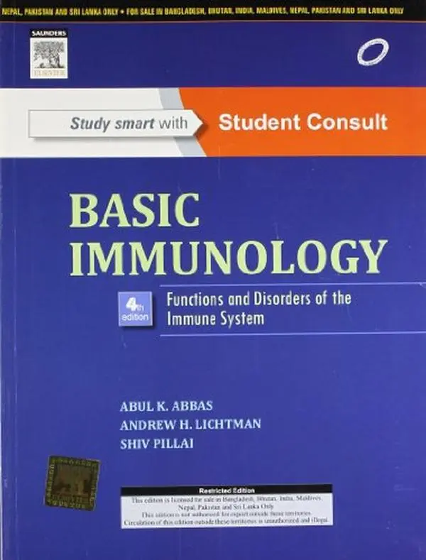 USED Book - Basic Immunology : Functions and Disorders of the Immune System (English) 4th Edition by Andrew H. Lichtman Abul K. Abbas (Paperback) - english