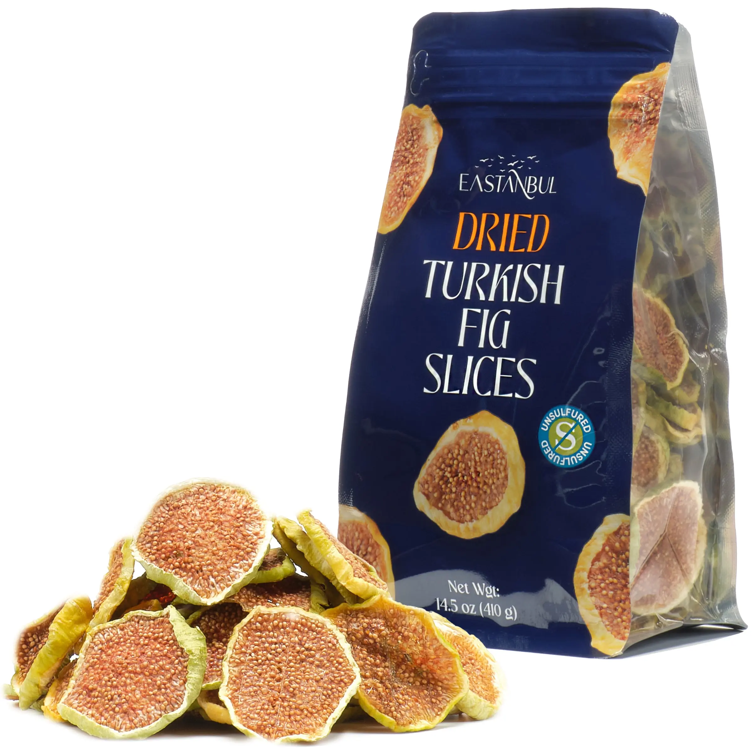 Eastanbul Turkish Dried Fig Slices, 14.5oz, Sun Dried Figs, Natural Sweet Fruit Snack, Vegan, Gluten Free, Halal