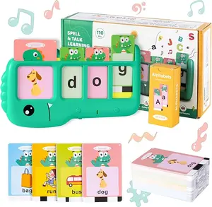 Early Learning Phonics Flashcards: Alphabet Learning Toys — Spelling Matching Game with 224 Common Words — Montessori Toys for Ages 3-6, Portable Speech Therapy Toys, Children's Sensory Educational Materials