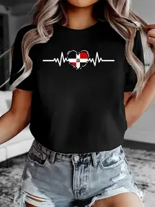 Dominican Republic Flag Heartbeat Dominican Roots T-Shirt