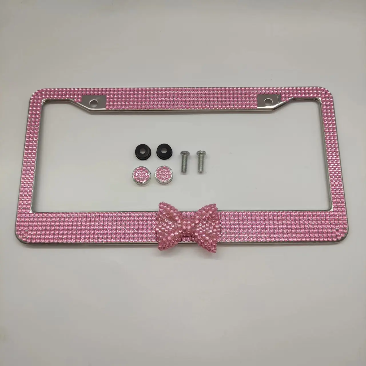 Round hole light pink + light pink bow.